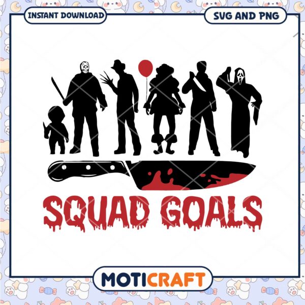 Horror killer squad goals bloody knife, Horror killer squad png