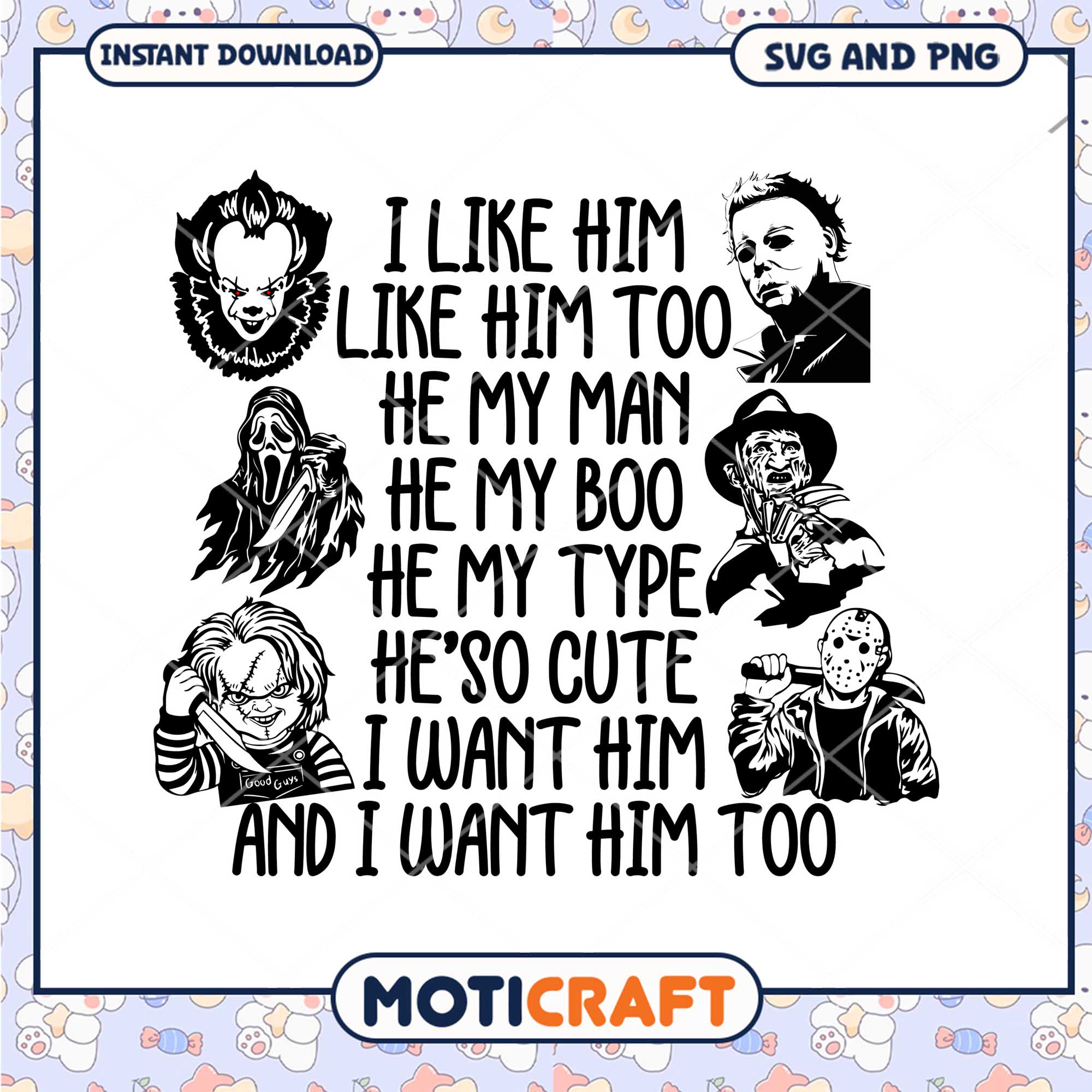 Horror I like him too png, Horror killer movies png, Horror png