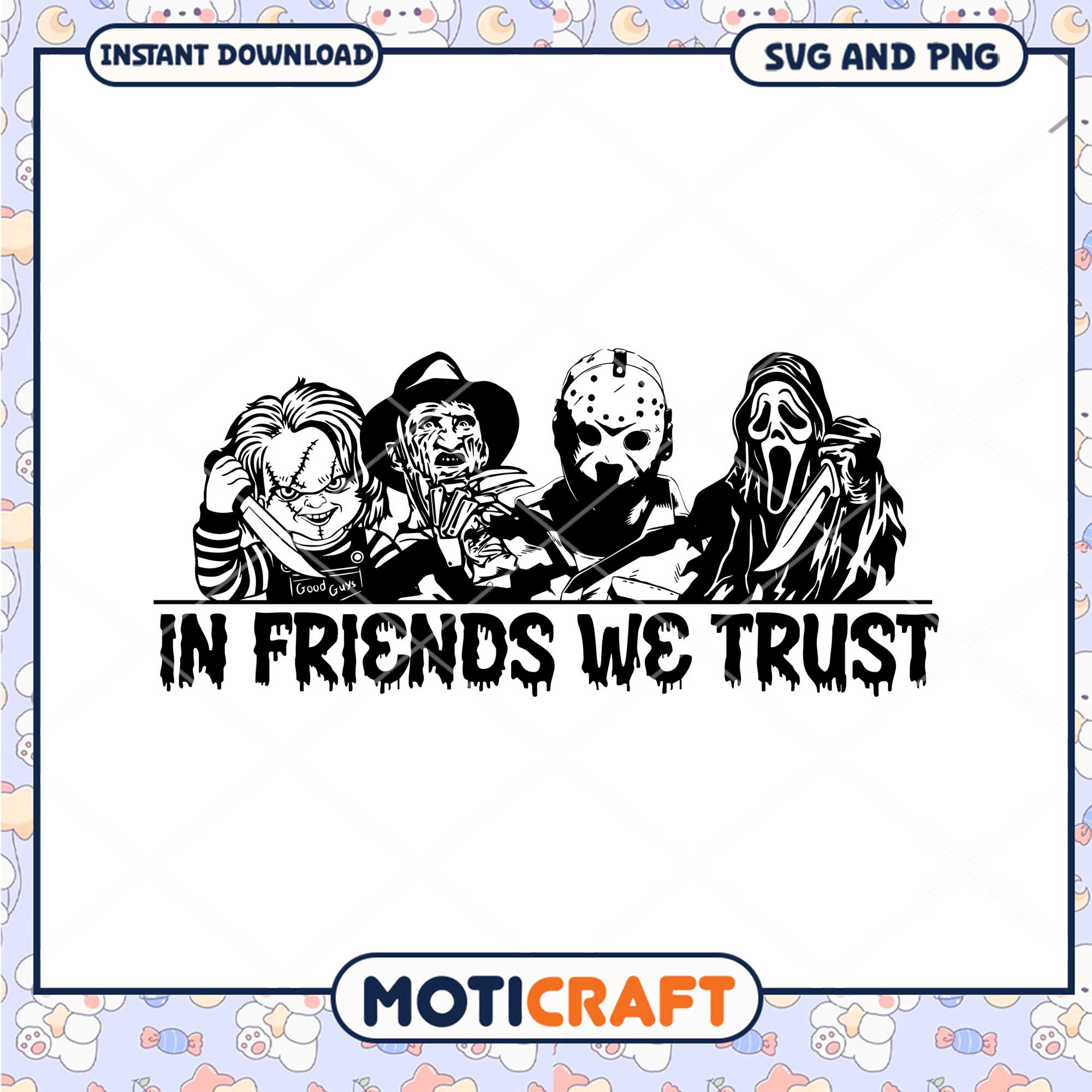 Horror friends in friends we trust, Horror squad png