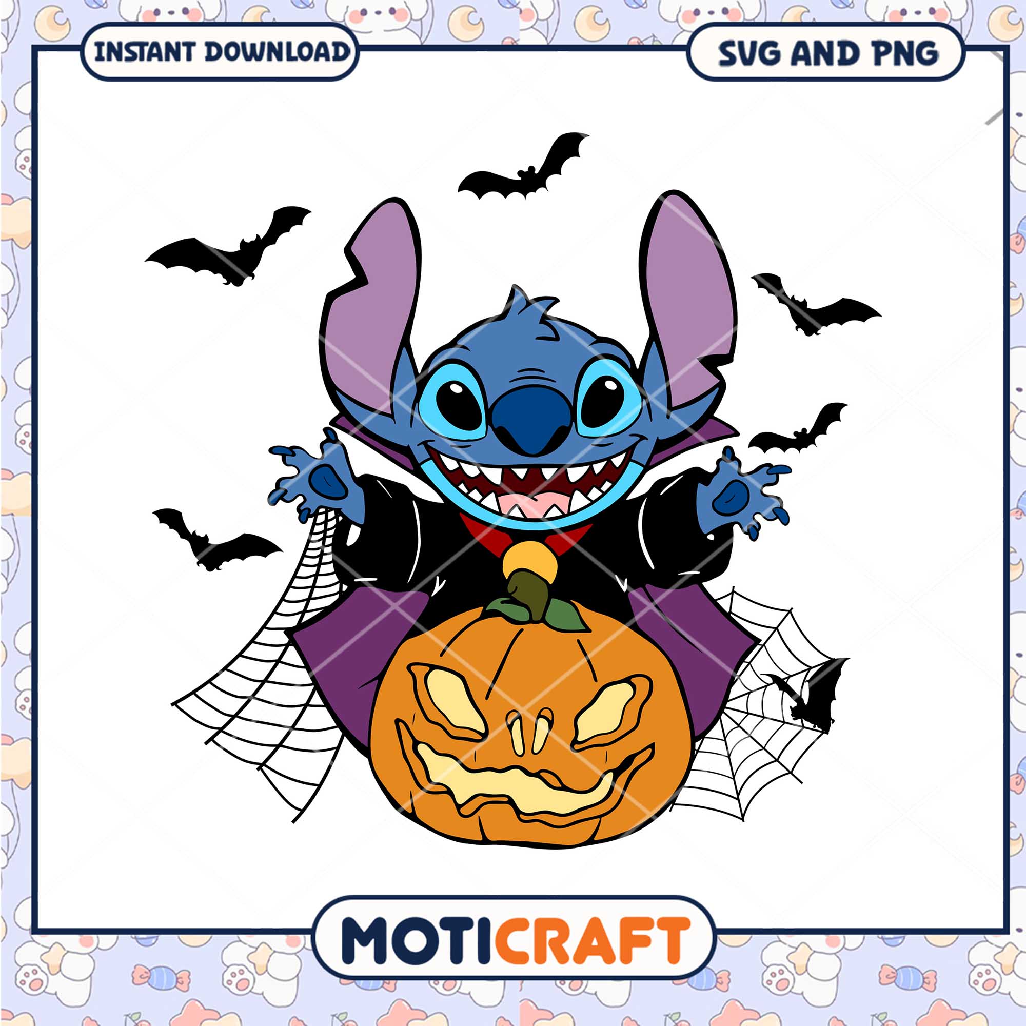 Horror Dracula Stitch png, Halloween Disney Stitch character png