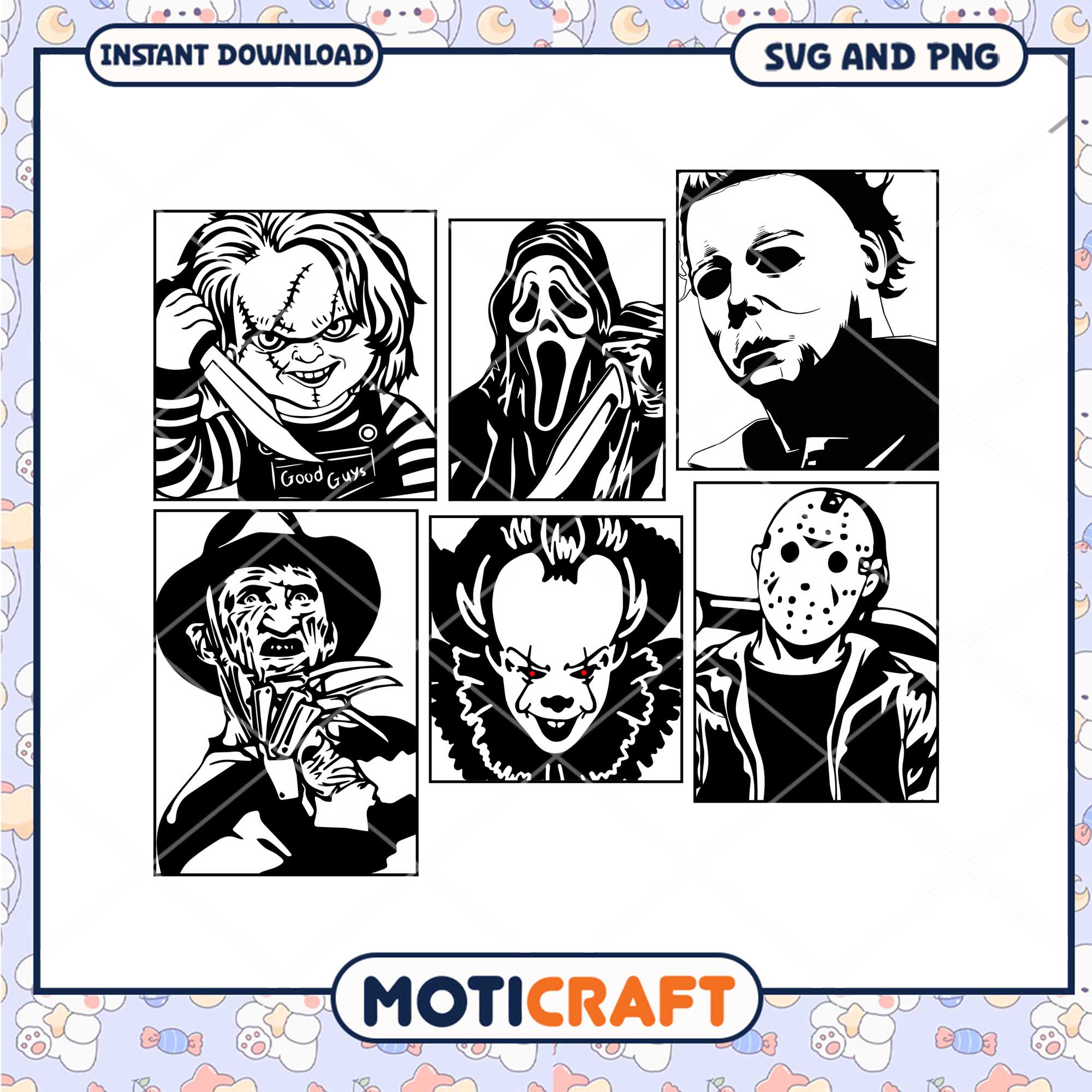 Halloween killers poster png, Horror killer movies png