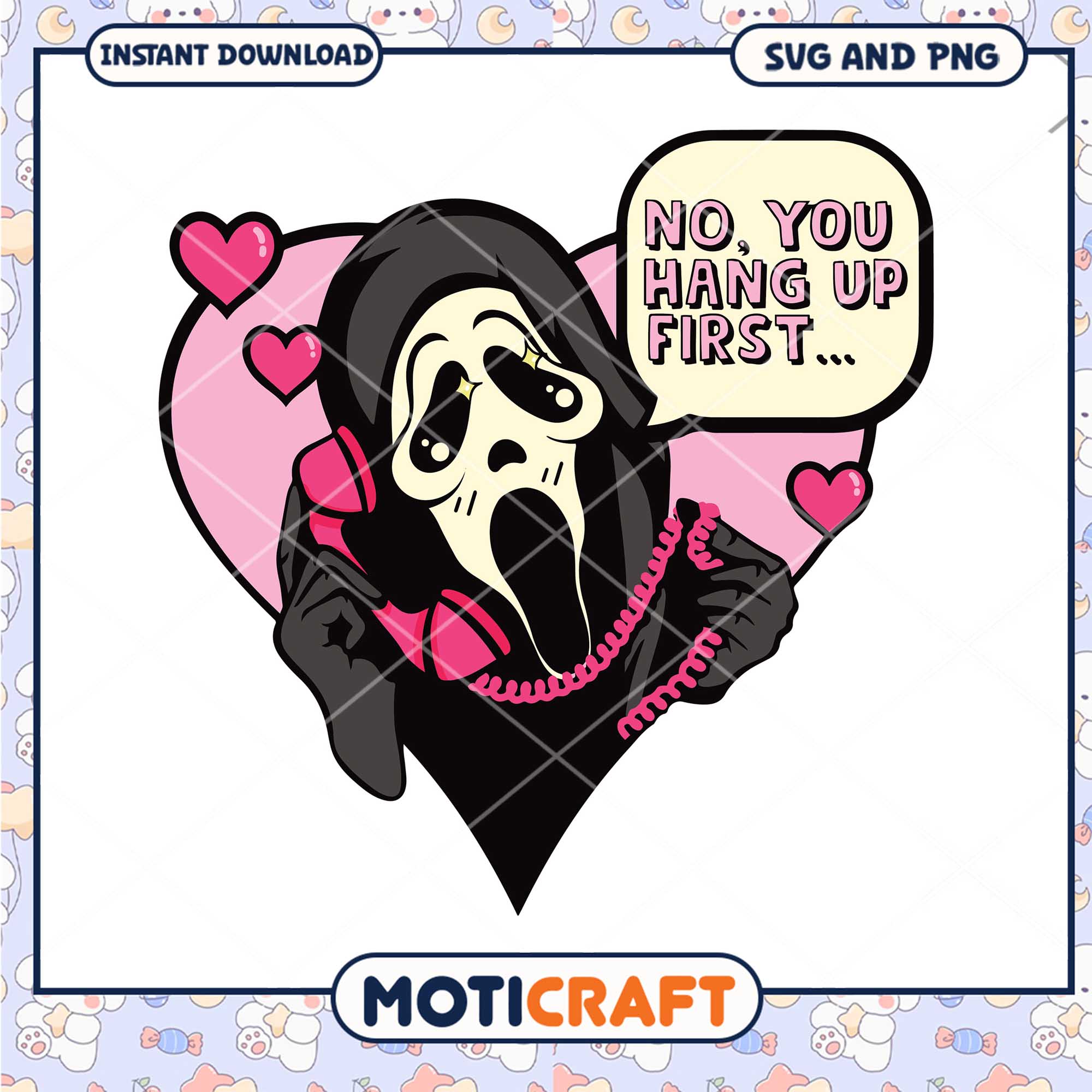 Ghostface no you hang up first, Horror pink ghostface png