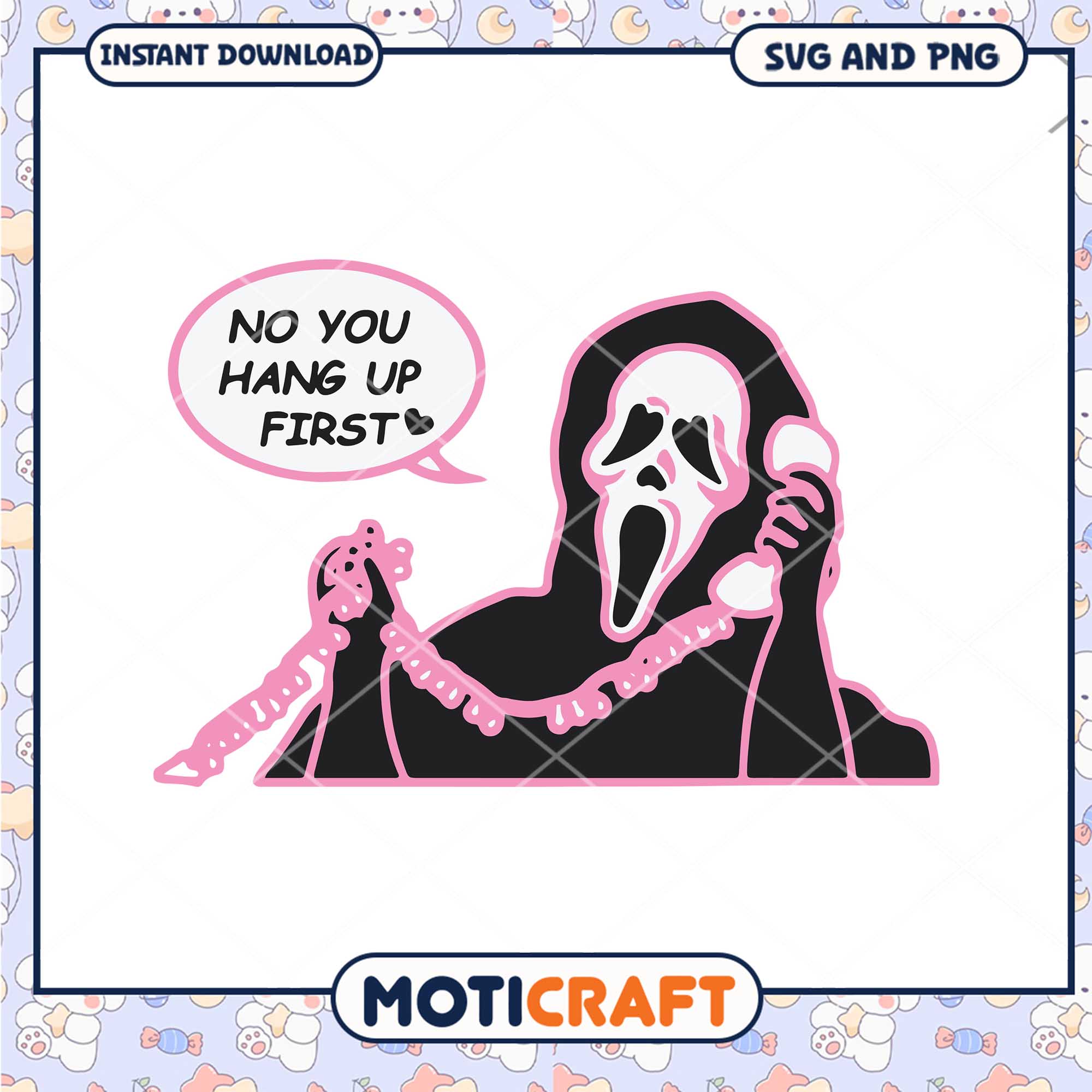 Ghostface horror calling png, Horror pink ghostface png