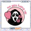 Excited Ghostface no you hang up png, Horror pink ghostface png