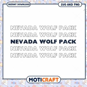 Nevada Wolf Pack font design svg, Nevada Wolf Pack svg, NCAA svg