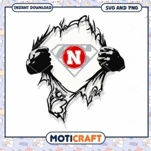 Nebraska superman logo svg, Nebraska Cornhuskers svg, NCAA svg