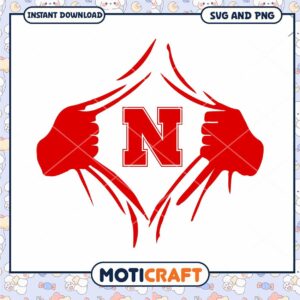 Nebraska superhero logo svg, Nebraska Cornhuskers svg, NCAA svg