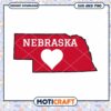 Nebraska map land svg, Nebraska Cornhuskers svg, NCAA svg
