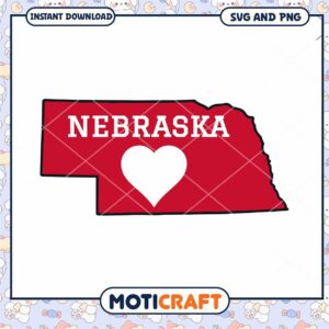Nebraska map land svg, Nebraska Cornhuskers svg, NCAA svg