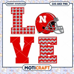 Nebraska love svg, Nebraska Cornhuskers svg, NCAA svg