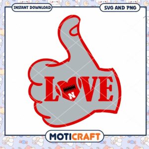 Nebraska like love svg, Nebraska Cornhuskers svg, NCAA svg
