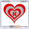 Nebraska heart shape design svg, Nebraska Cornhuskers svg, NCAA svg 1 Nebraska heart shape design svg, Nebraska Cornhuskers svg, NCAA svg