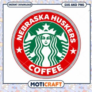 Nebraska coffee starbucks svg, Nebraska Cornhuskers svg, NCAA svg