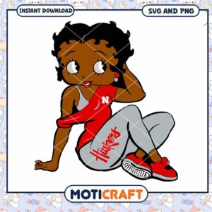 Nebraska Betty Boop svg, Nebraska Cornhuskers svg, NCAA svg