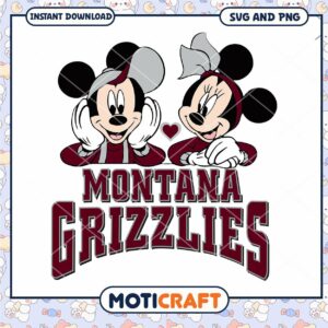 Montana Grizzlies Mickey Minnie svg, Montana Grizzlies svg, NCAA svg
