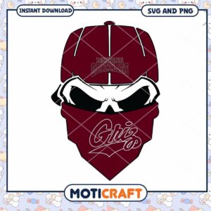 Montana Grizzlies skull bandana svg, Montana Grizzlies svg, NCAA svg