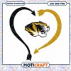 Missouri Tigers mascot heart shape svg, Missouri Tigers svg, NCAA svg