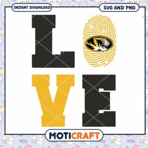 Missouri Tigers logo love svg, Missouri Tigers svg, NCAA svg