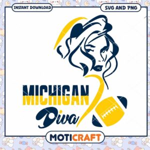 Michigan Wolverines diva svg, Michigan Wolverines svg, NCAA svg