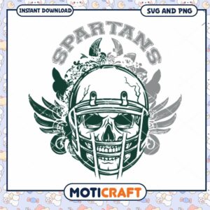 Michigan vinatge skull helmet svg, Michigan State Spartans svg, NCAA svg