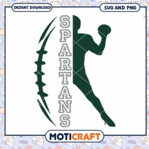 Michigan player rugby ball svg, Michigan State Spartans svg, NCAA svg