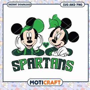 Michigan Mickey Minnie svg, Michigan State Spartans svg, NCAA svg