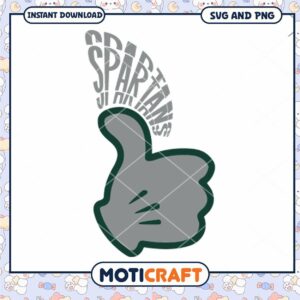 Michigan Mickey hand like svg, Michigan State Spartans svg, NCAA svg