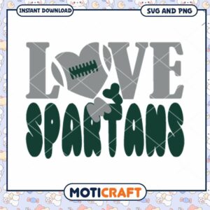 Michigan love Spartans svg, Michigan State Spartans svg, NCAA svg