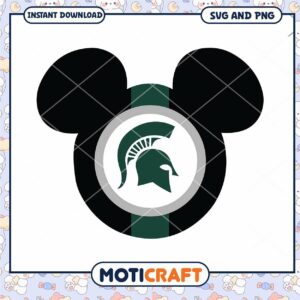 Michigan logo Mickey head svg, Michigan State Spartans svg, NCAA svg