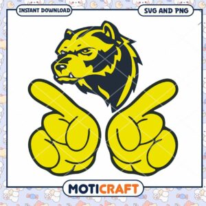 Michigan logo hand sign svg, Michigan Wolverines svg, NCAA svg