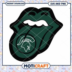 Michigan lips tongue svg, Michigan State Spartans svg, NCAA svg (2)