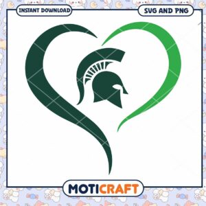 Michigan heart shape logo svg, Michigan State Spartans svg, NCAA svg