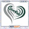 Michigan heart design svg, Michigan State Spartans svg, NCAA svg