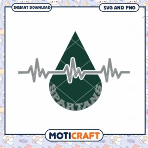 Michigan heart rate svg, Michigan State Spartans svg, NCAA svg