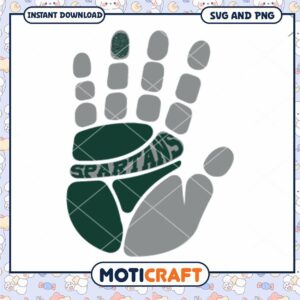 Michigan hand print svg, Michigan State Spartans svg, NCAA svg