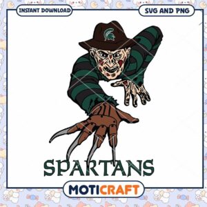 Michigan Freddy Krueger svg, Michigan State Spartans svg, NCAA svg