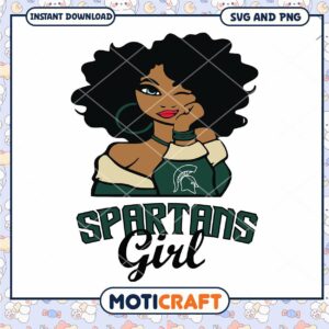 Michigan fan girl svg, Michigan State Spartans svg, NCAA svg