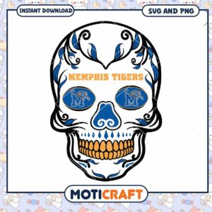 Memphis Tigers vintage skull svg, Memphis Tigers svg, NCAA svg