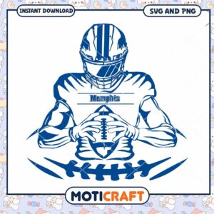 Memphis Tigers rugby player svg, Memphis Tigers svg, NCAA svg