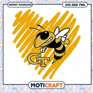 Logo heart design svg, Georgia Tech Yellow Jackets svg, NCAA svg