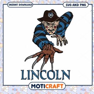 Lincoln Freddy Krueger svg, Lincoln University svg, NCAA svg