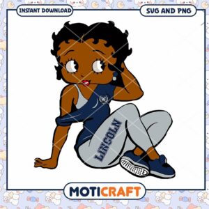 Lincoln Betty Boop chearleader svg, Lincoln University svg, NCAA svg