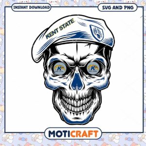 Kent State skull beret svg, Kent State Golden Flashes svg, NCAA svg