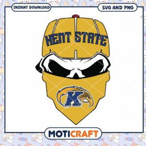 Kent State skull bandana svg, Kent State Fraternity svg, NCAA svg
