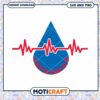 Jay hawks team heart rate svg, Jay hawks svg, NCAA svg