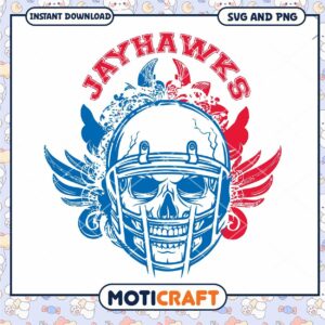 Jay hawks skull helmet retro svg, Jay hawks svg, NCAA svg