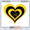 Iowa Hawkeyes heart design svg, Iowa Hawkeyes svg, NCAA svg
