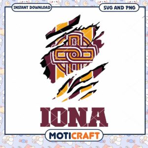 Iona Gaels logo ncaa team design svg, Iona Gaels svg, NCAA svg