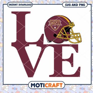 Iona Gaels logo love helmet svg, Iona Gaels svg, NCAA svg