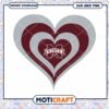 Mississippi heart design svg, Mississippi State Bulldogs svg, NCAA svg